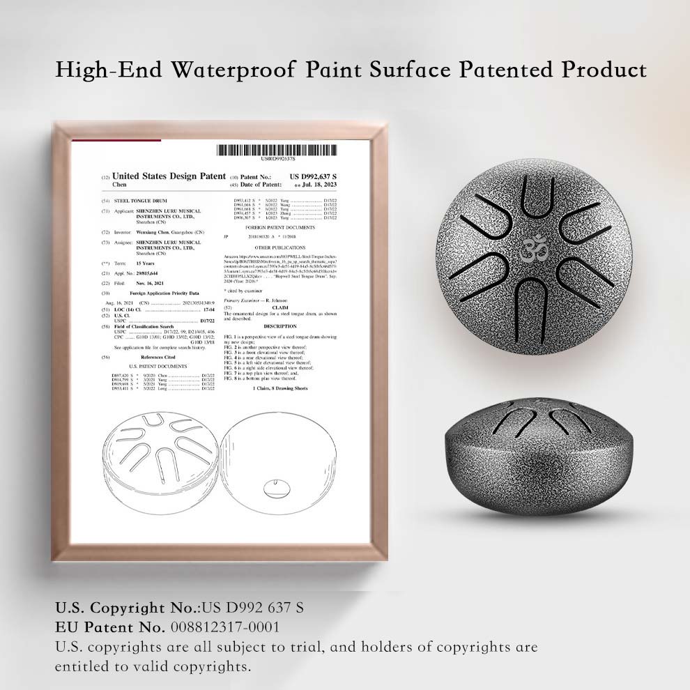 6 Note Portable Chakra Rain Drum - Waterproof Patent Design