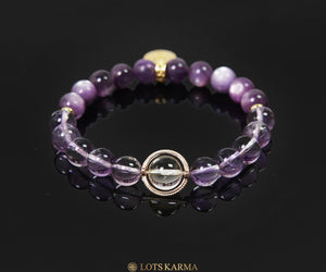 Crown Chakra Bracelet | Amethyst & Lepidolite Bracelet