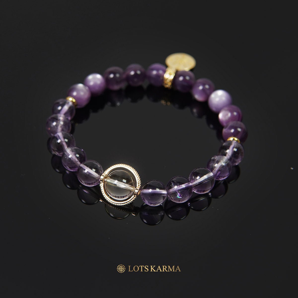 Crown Chakra Bracelet | Amethyst & Lepidolite Bracelet