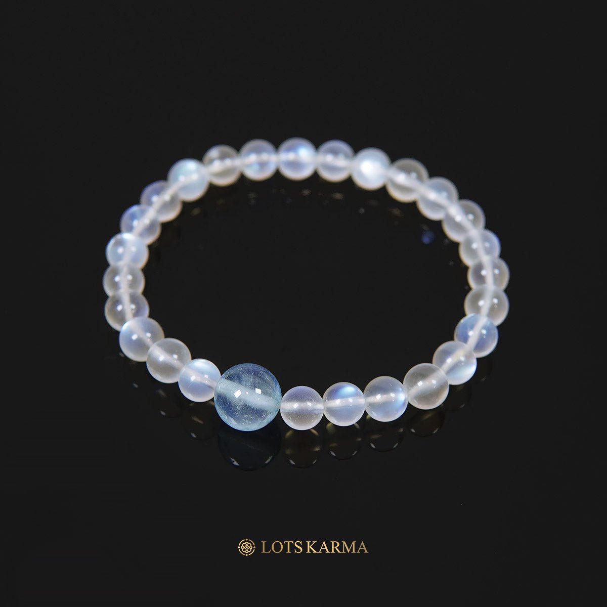 Crown Chakra Bracelet - Aquamarine & Moonstone