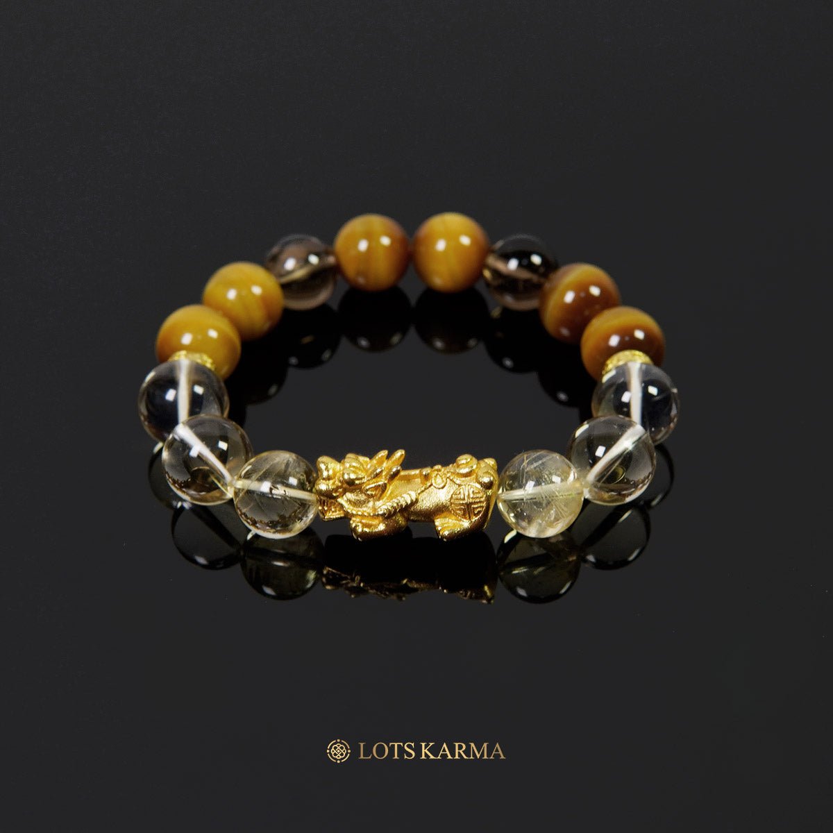 Golden Pixiu Feng Shui Bracelet - Achieve Wealth & Good Luck