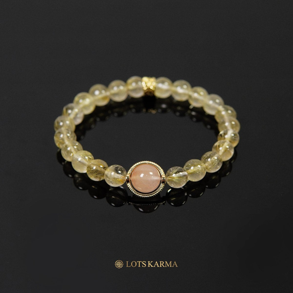 Golden Rutilated Quartz Bracelet - Wealth Chakra｜LotsKarma